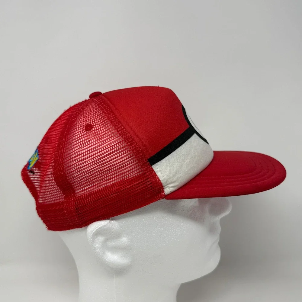 Pokemon Pokeball Red White Trucker Hat Youth OSFM Snapback Cap 2016 Nintendo